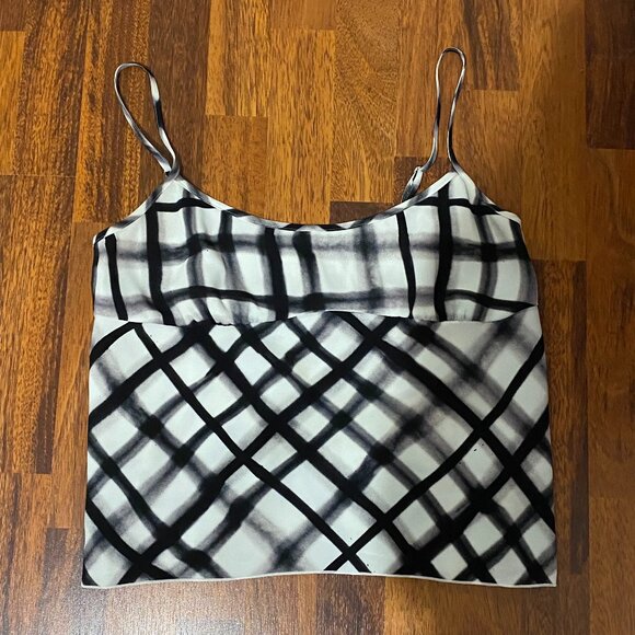 Wilfred Free Divinity Top Camisole 90s Style Tank Empire Waist Plaid Aritzia - Picture 10 of 13